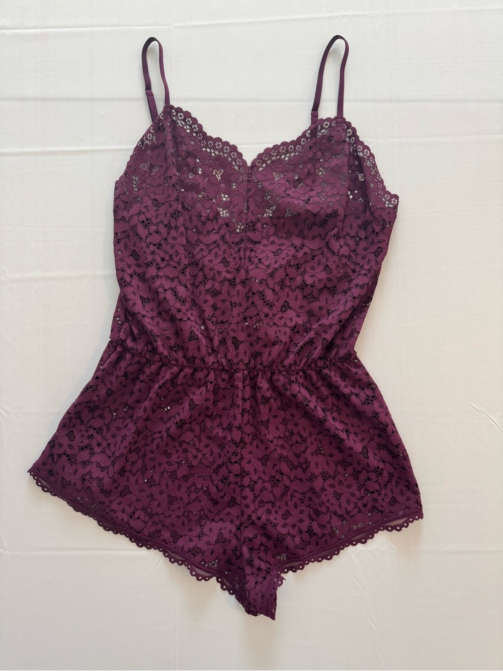 Victoria's Secret Body by Victoria Lace Romper | Dark Plum